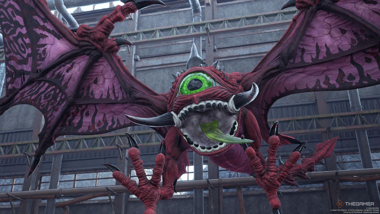 The Sanguine Scourge rugiendo y preparándose para atacar al grupo en Final Fantasy 7 Rebirth.