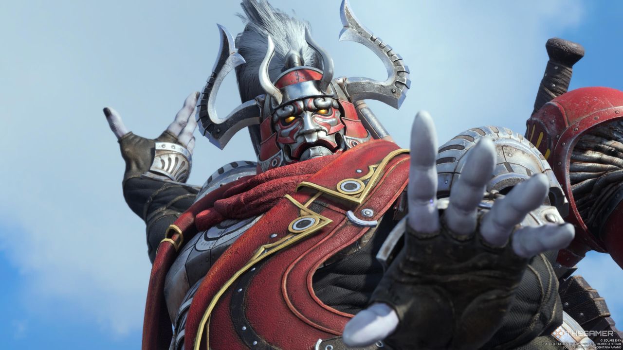 El espadachín excéntrico posando antes de huir en Final Fantasy 7 Rebirth.