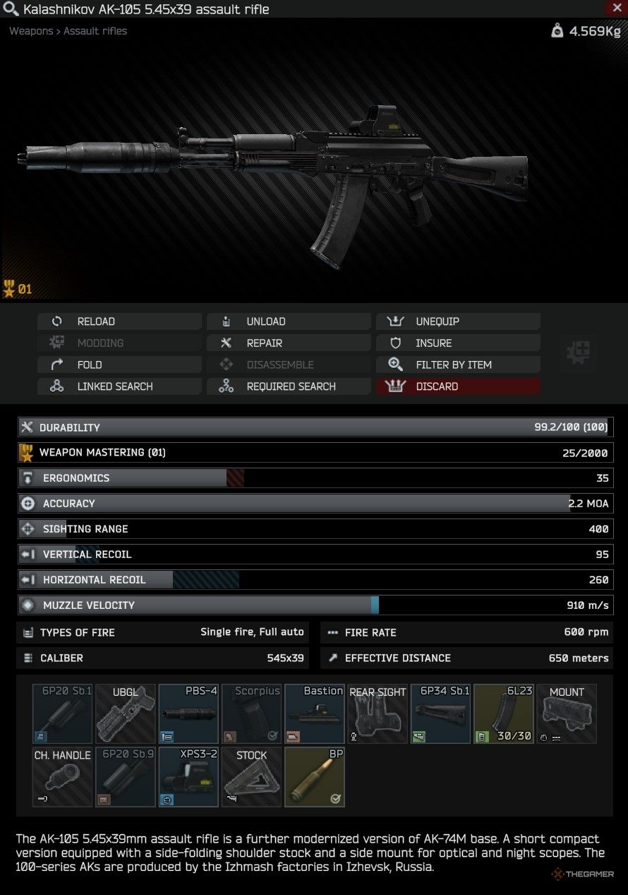 Descripción de Tarkov AK