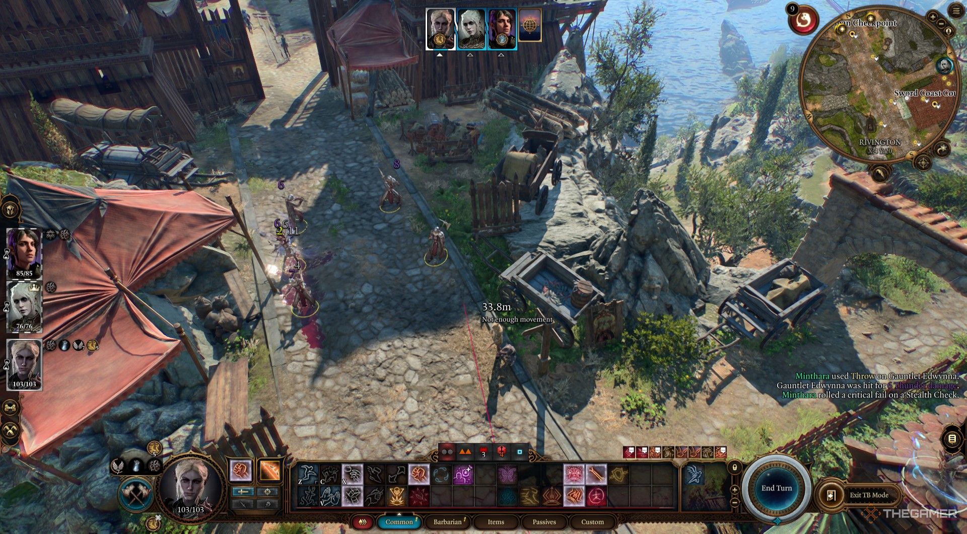 Minthara lanza Nyrulna e inflige daño a todos los enemigos en Southspan Checkpoint en Baldur's Gate 3.
