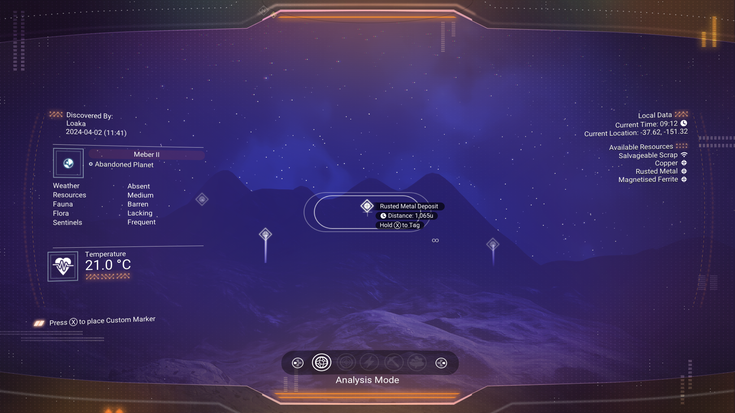Depósito de metal oxidado de No Man's Sky Dead World