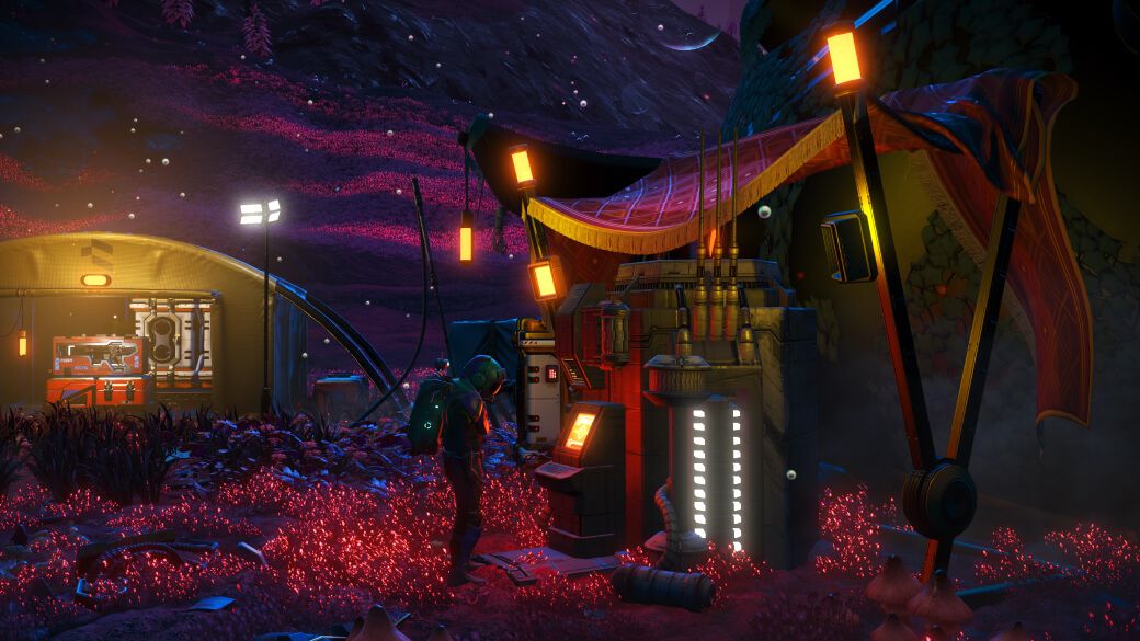 Campamento armónico de No Man's Sky