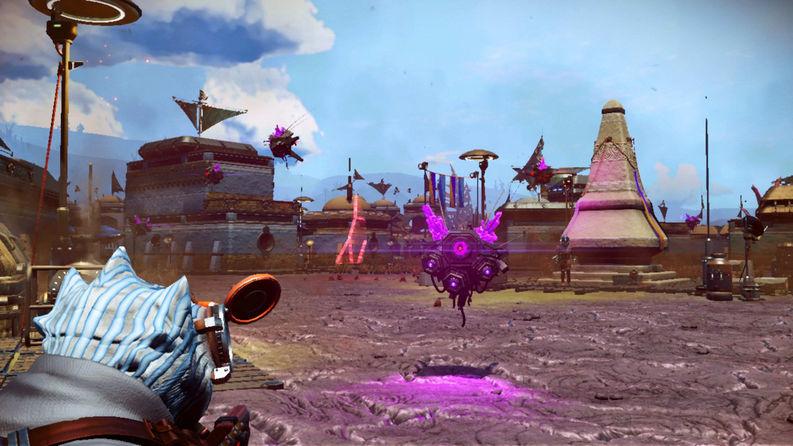 Ataque centinela del asentamiento de No Man's Sky