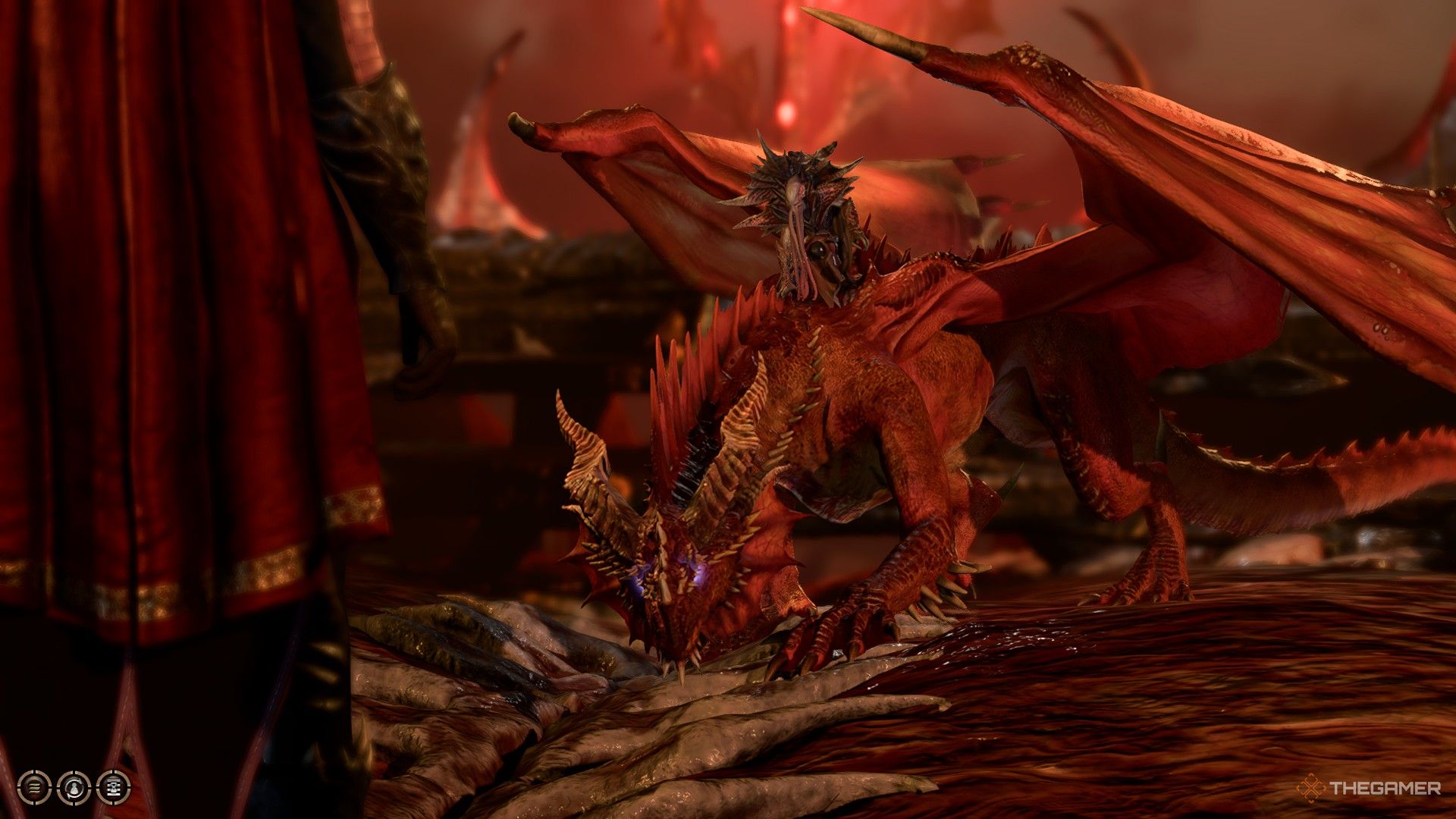 El Emperador aterriza con Red Dragon Atop the Netherbrain para enfrentar al jugador en Baldur's Gate 3.