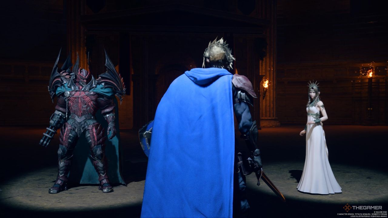 Elegir entre conocer la debilidad del enemigo o el futuro de Alphreid con Rosa en Final Fantasy 7 Rebirth.