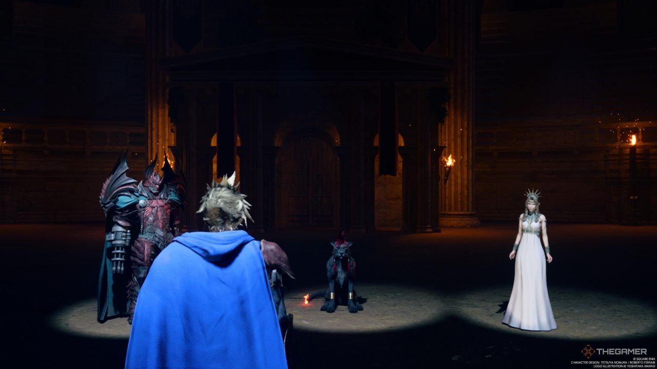 Elegir entre Varvados, Garm o Rosa para ser la amada de Alphreid en Final Fantasy 7 Rebirth.