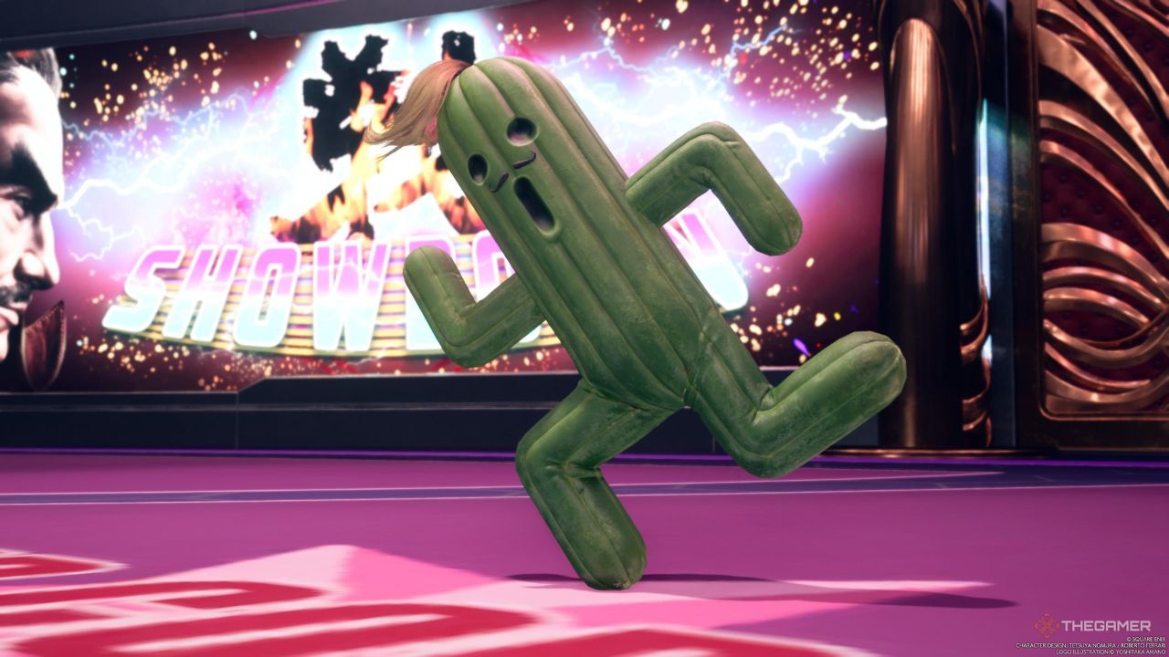 Un Cacneo en la segunda ronda de la Lucha por los derechos de nombre en Final Fantasy 7 Rebirth.