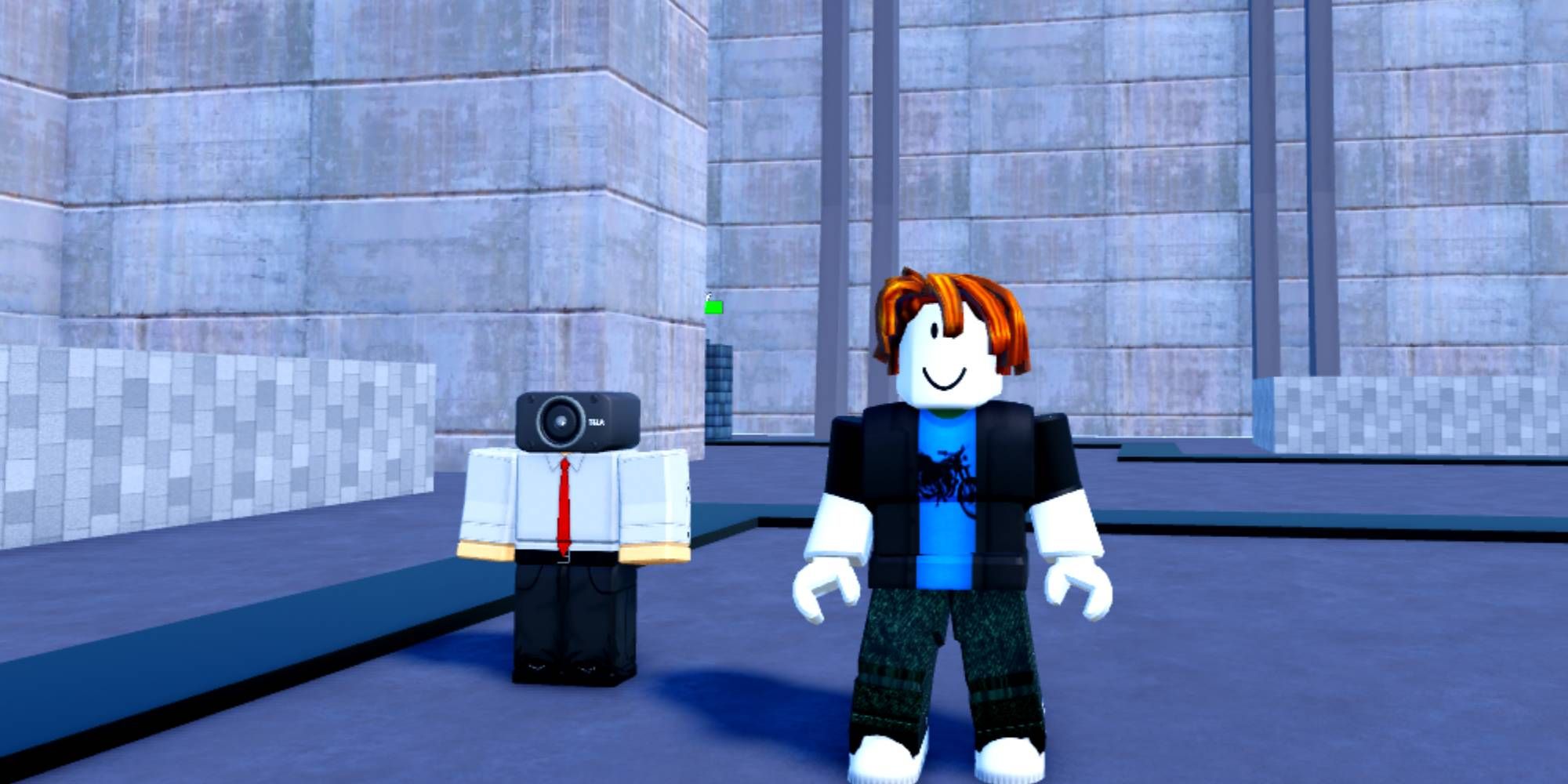 Personaje de defensa de la torre del baño con unidad de cámara.