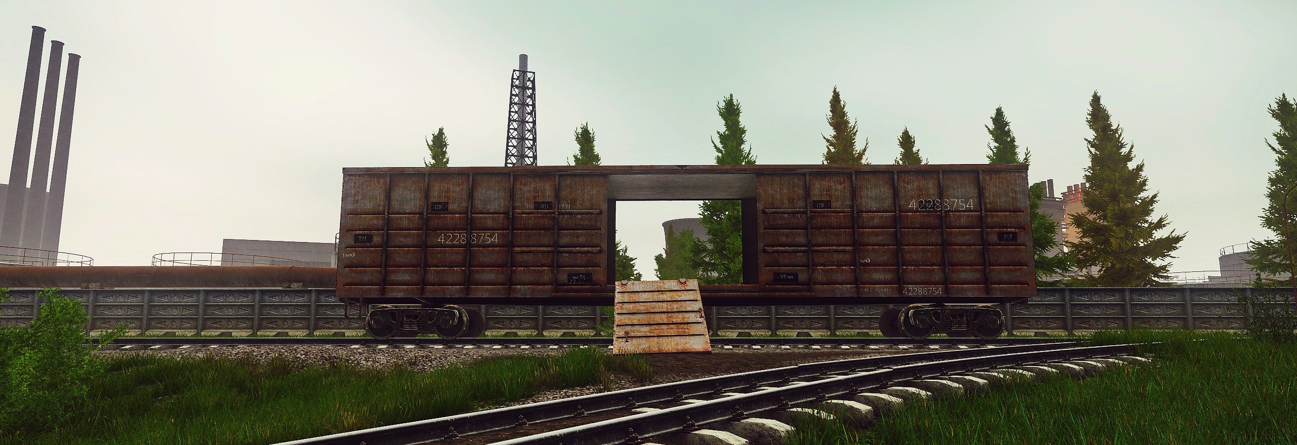 Vista de Tarkov del vagón de tren para la parte química 1