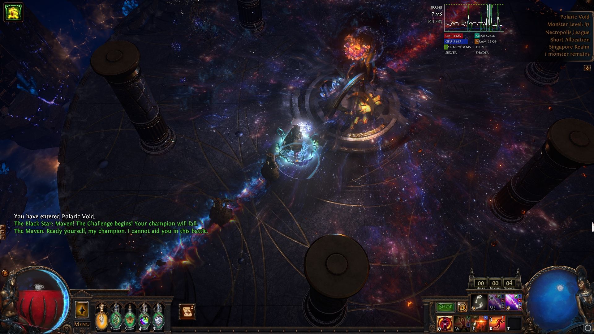 Entrando en la pelea de Black Star en Path of Exile