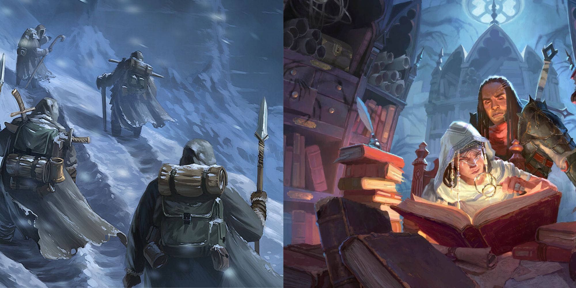 Dos piezas de arte de Dungeons & Dragons