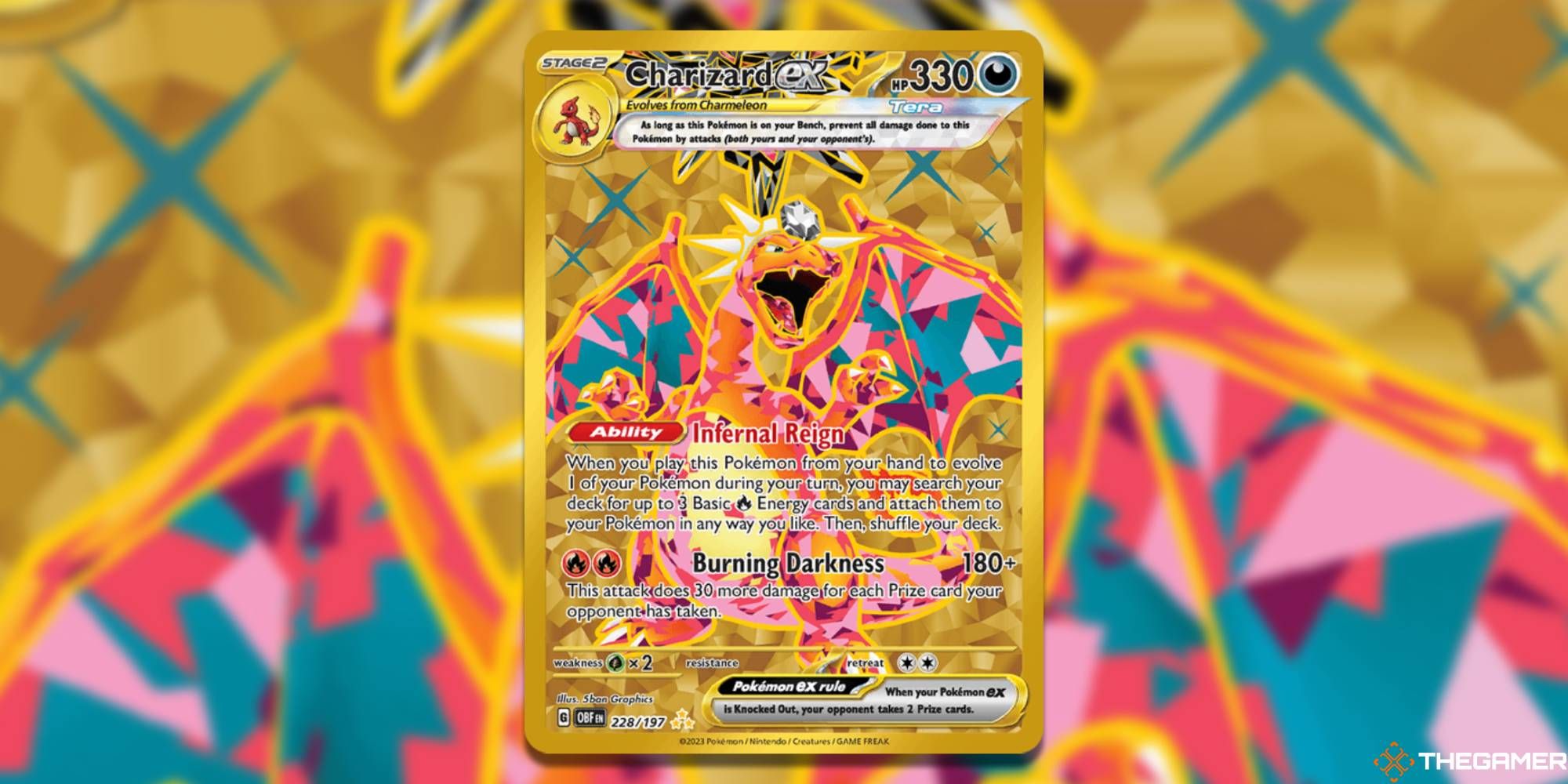 Hiper raro Charizard ex de Pokémon TCG Obsidian Flames