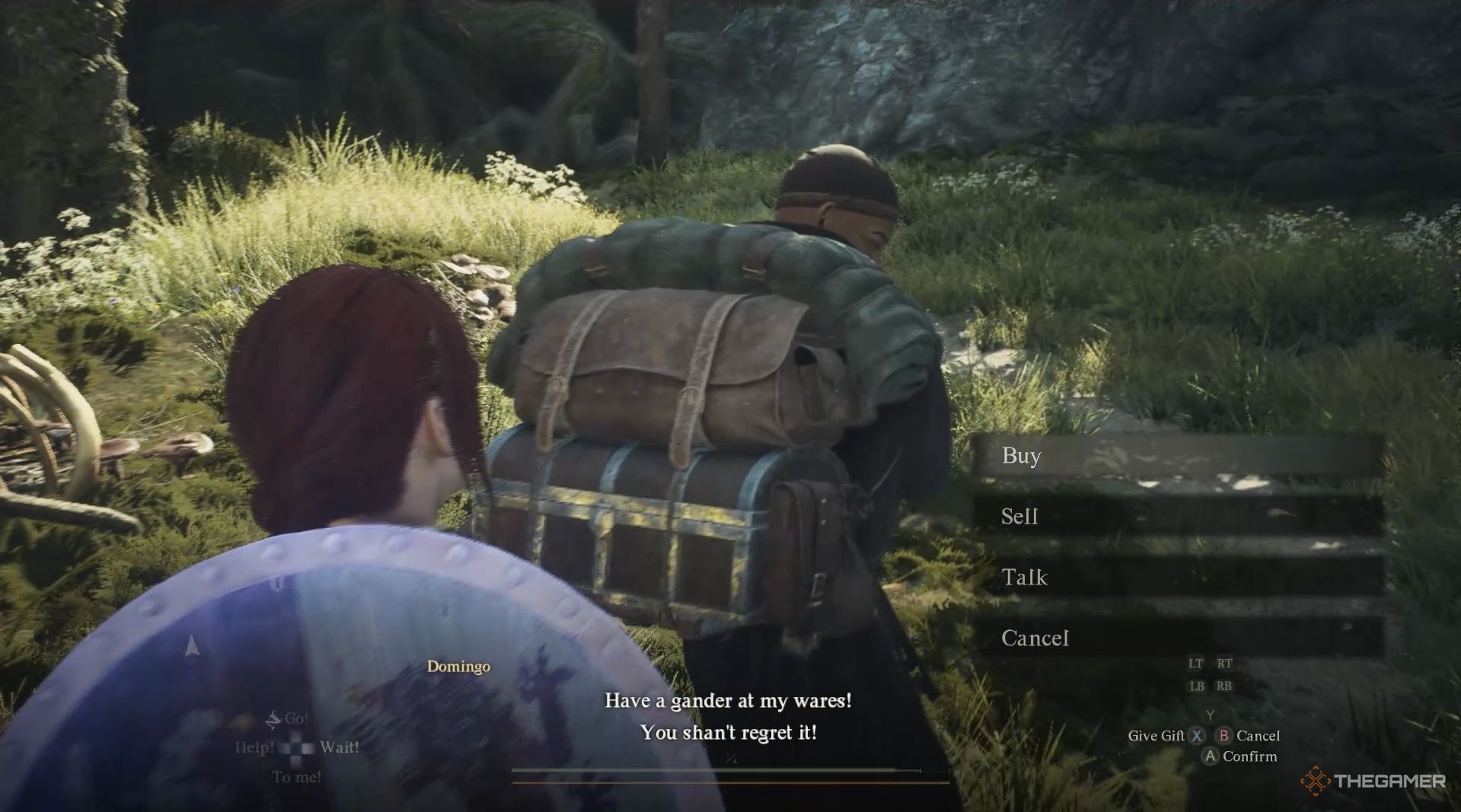 Comerciante errante vendiendo Ferrystones en Dragon's Dogma 2