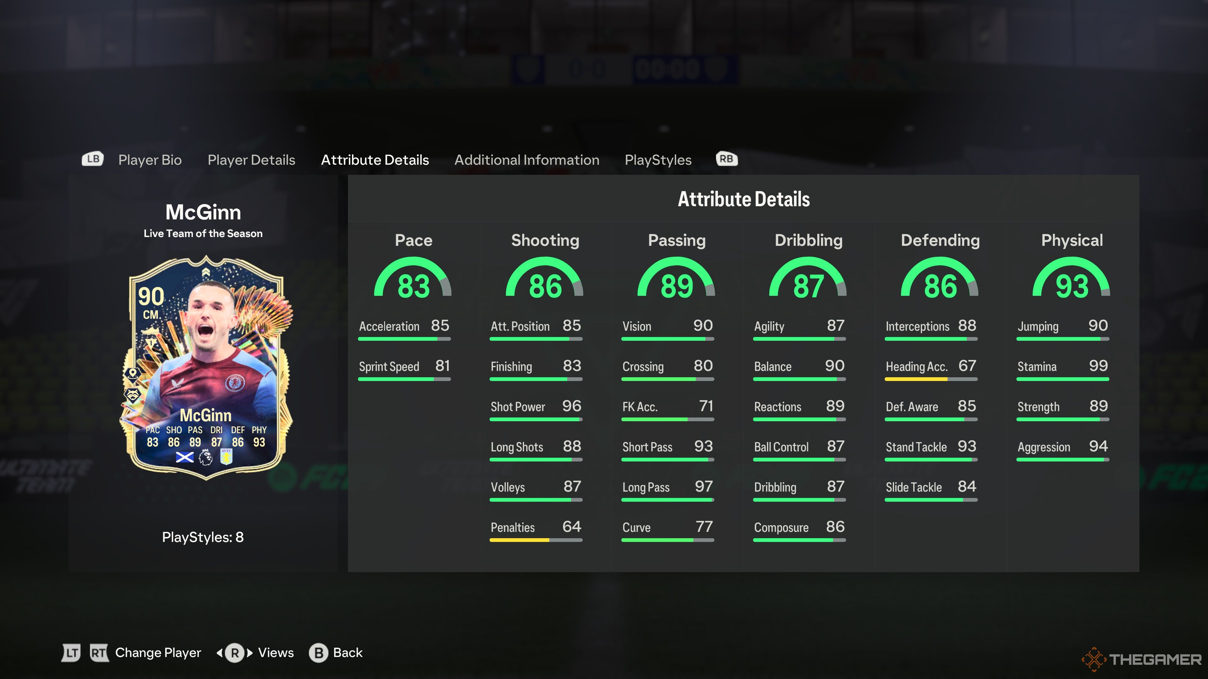 La tarjeta John McGinn TOTS Live Challenge en EA Sports FC 24.