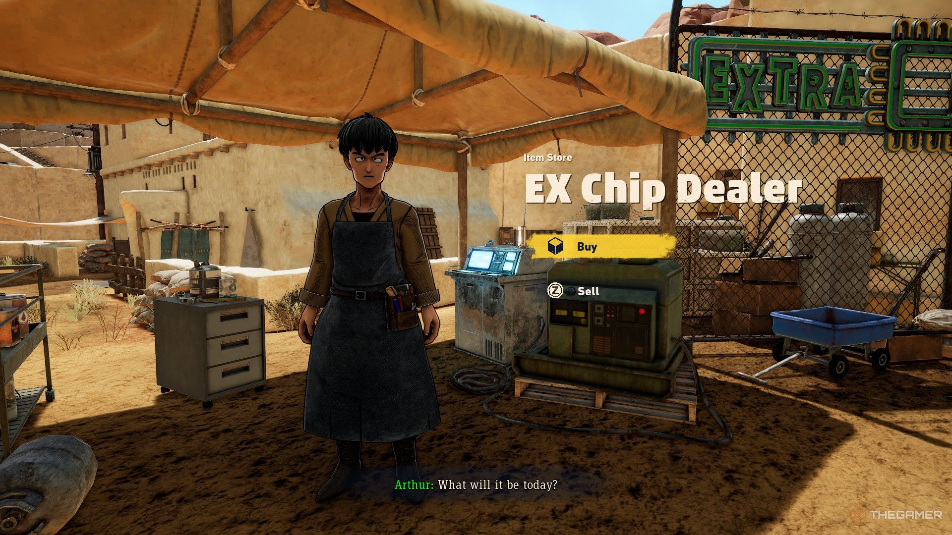 Arthur el comerciante de chips EX en Sand Land