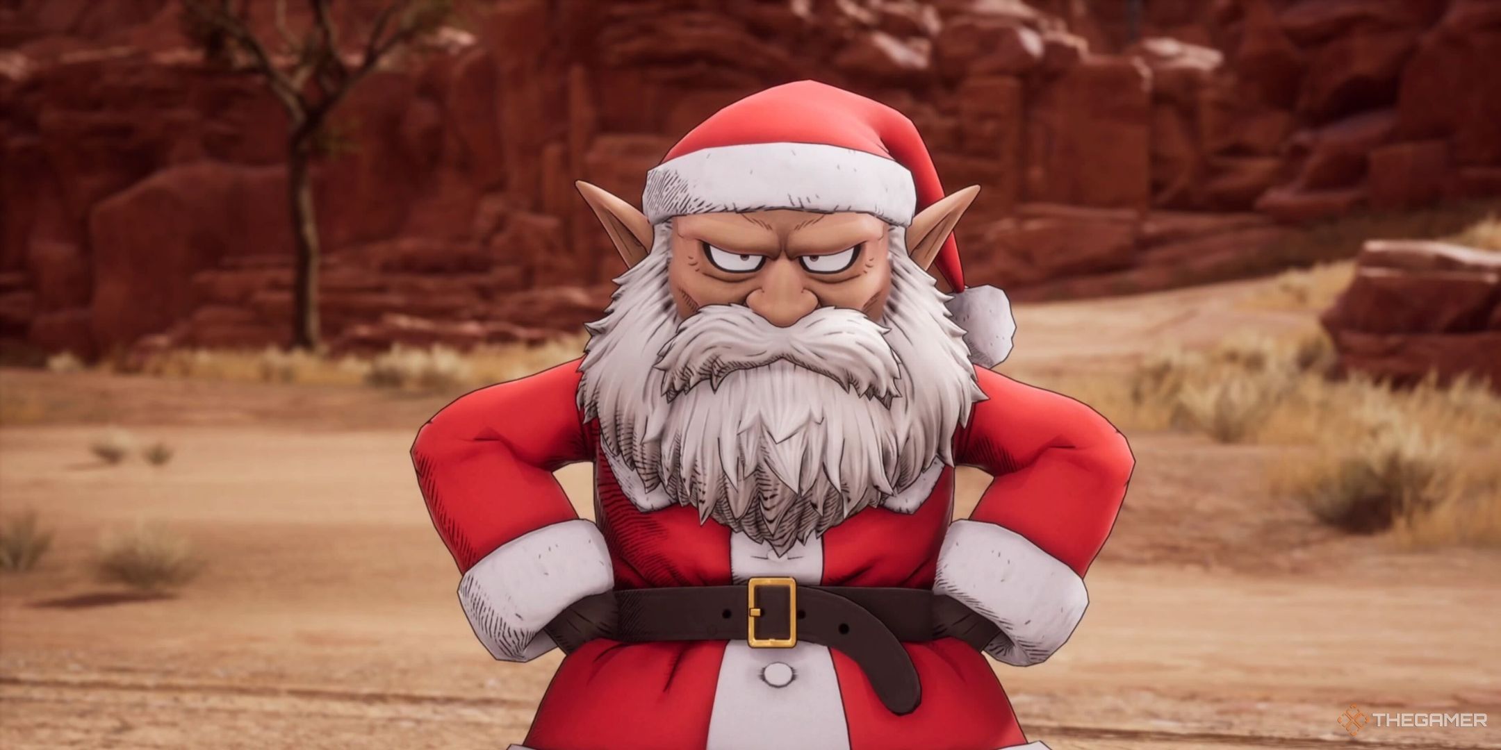 Ladrón disfrazado de Papá Noel en Sand Land.