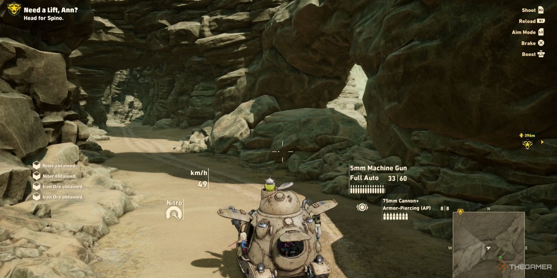 Beelzebub conduciendo el tanque en Sand Land.