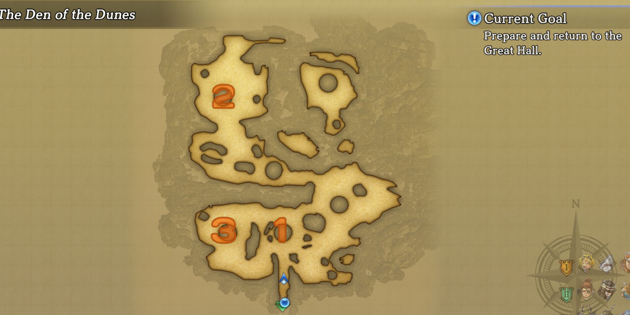 Eiyuden Chronicle Cien héroes Den Of The Dunes Ubicaciones de los jefes de Oyamastumi