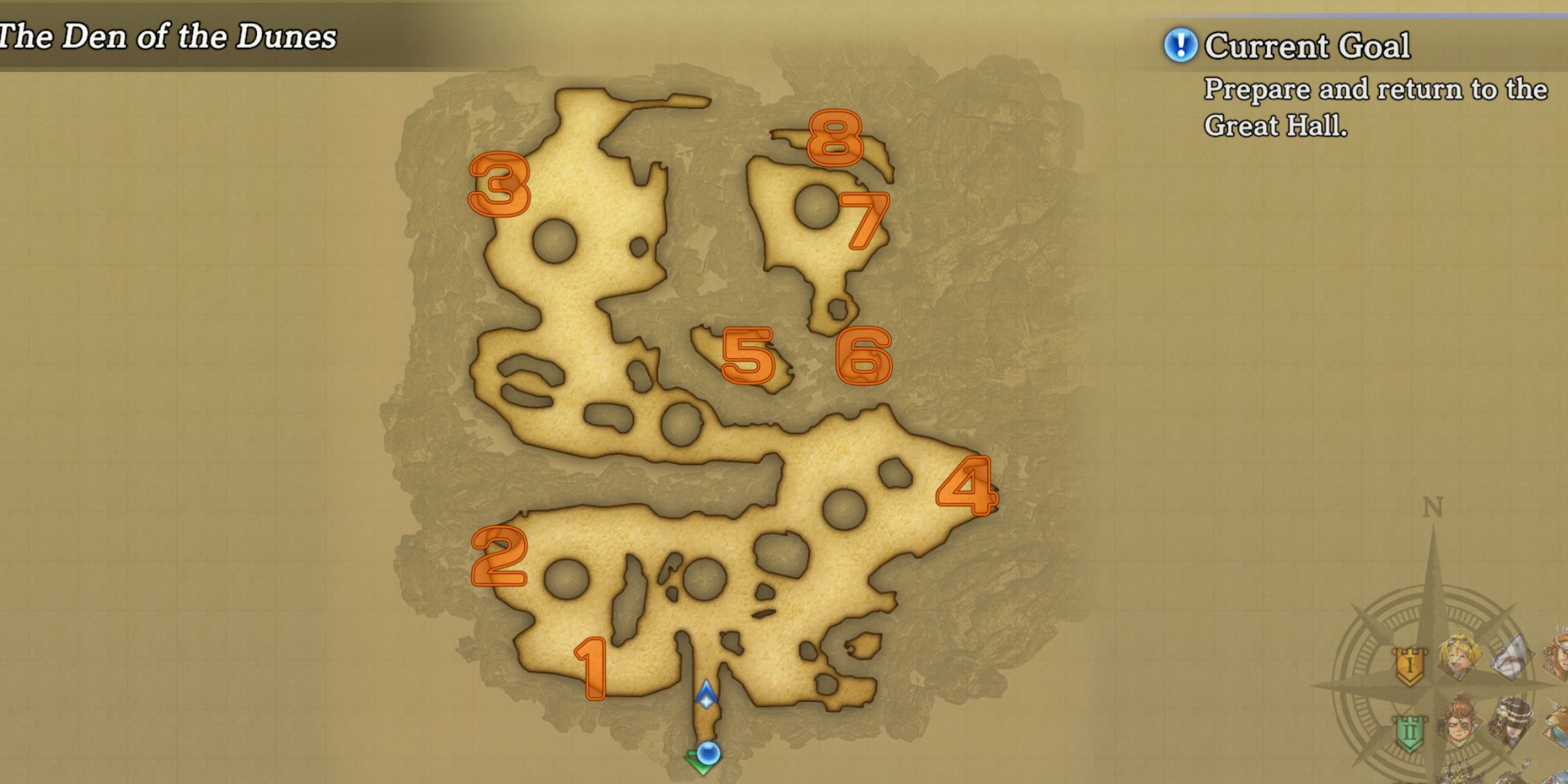 Eiyuden Chronicle Cien héroes Den Of The Dunes Todas las ubicaciones de los cofres