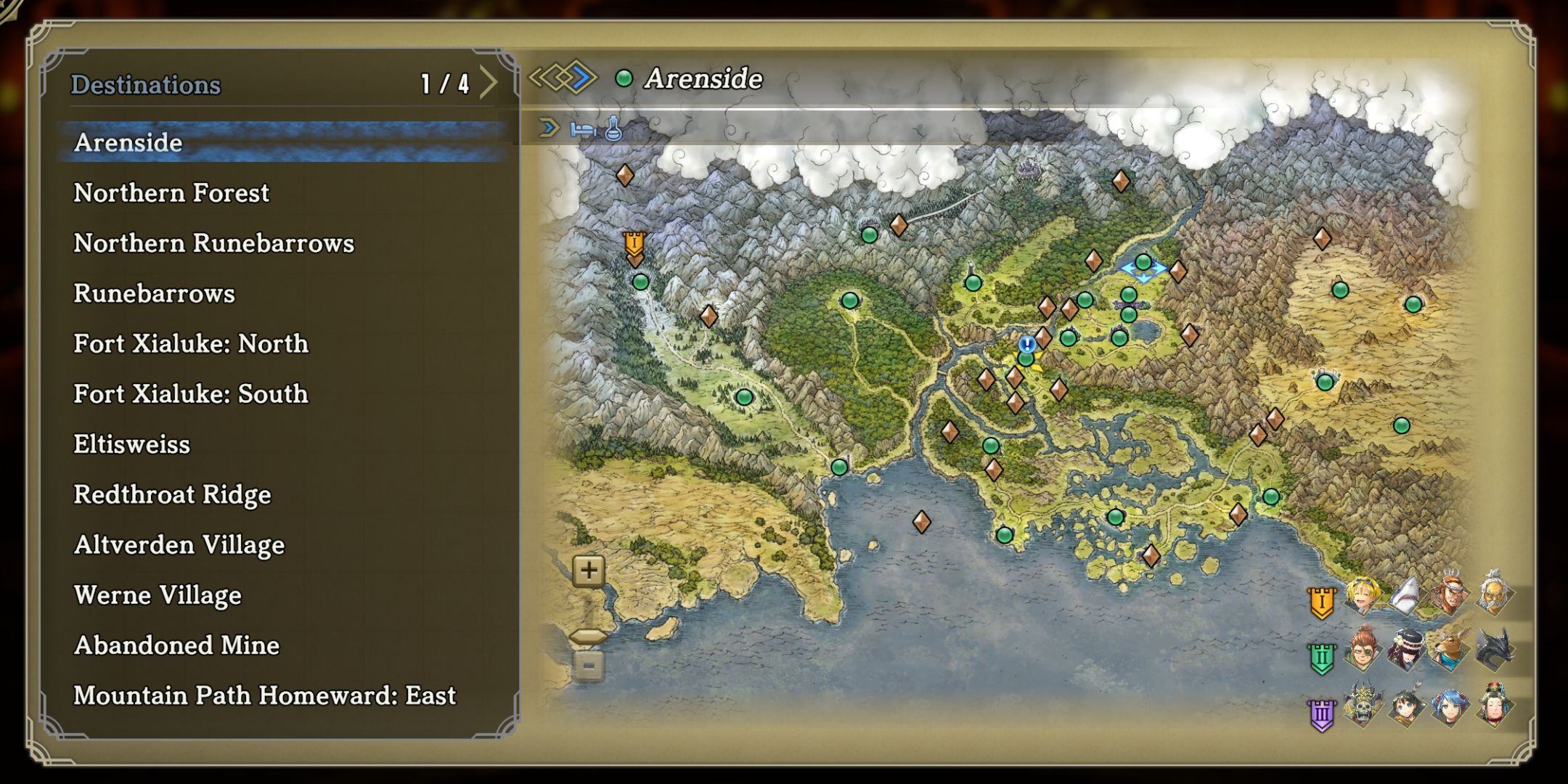 Mapa mundial completo de Eiyuden Chronicle Cien héroes