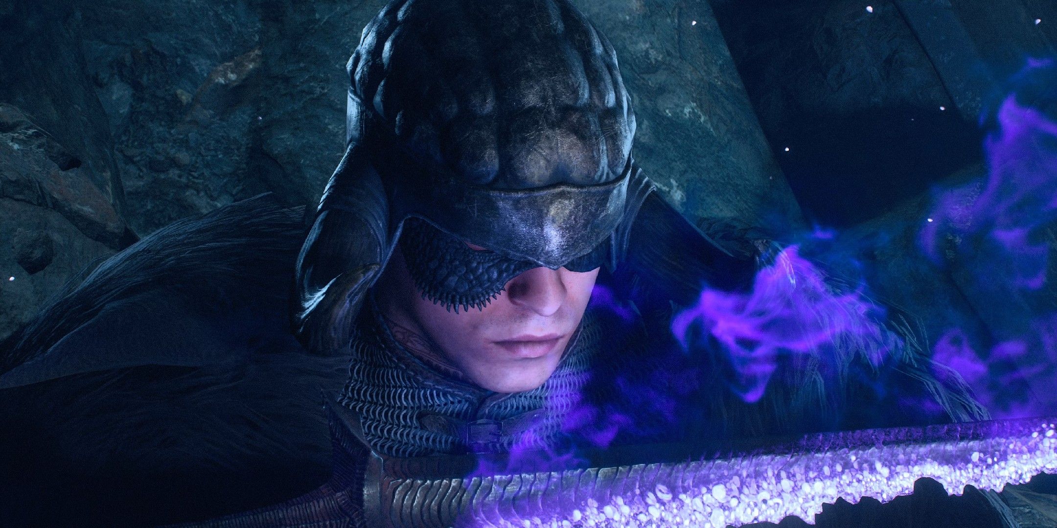 Imagen de Dragon's Dogma 2 que muestra al jugador sosteniendo el Godsbane