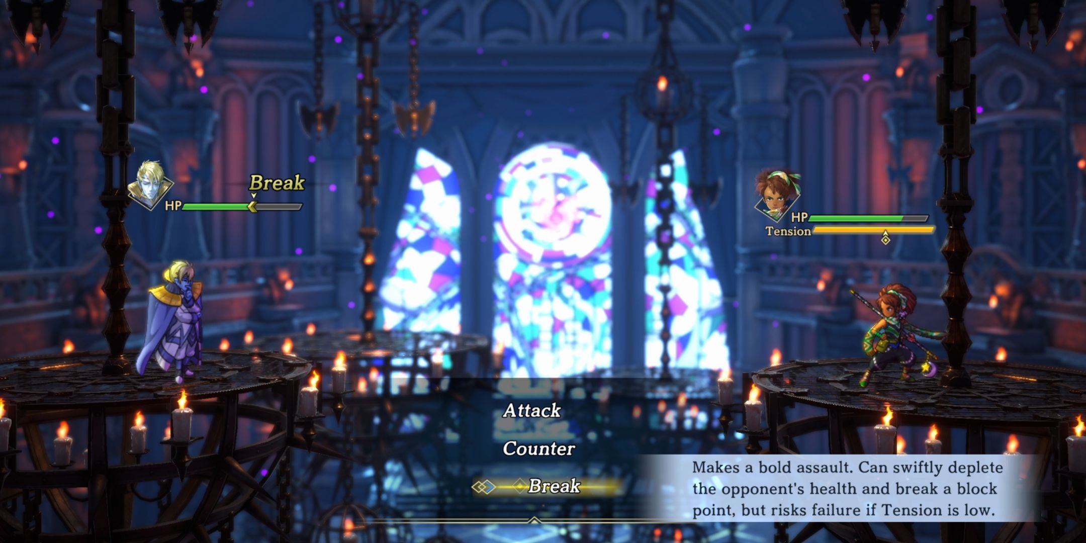 Eiyuden Chronicle Duelo de cien héroes con Diradhe