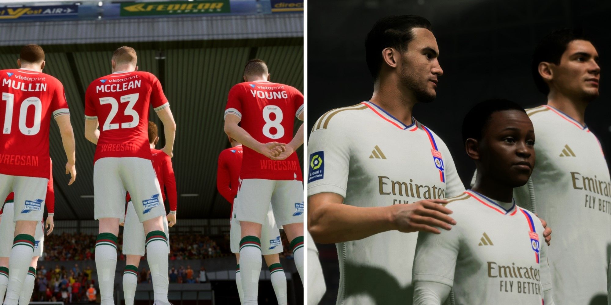Una imagen de Wrexham y Olympique Lyon en EA Sports FC 24