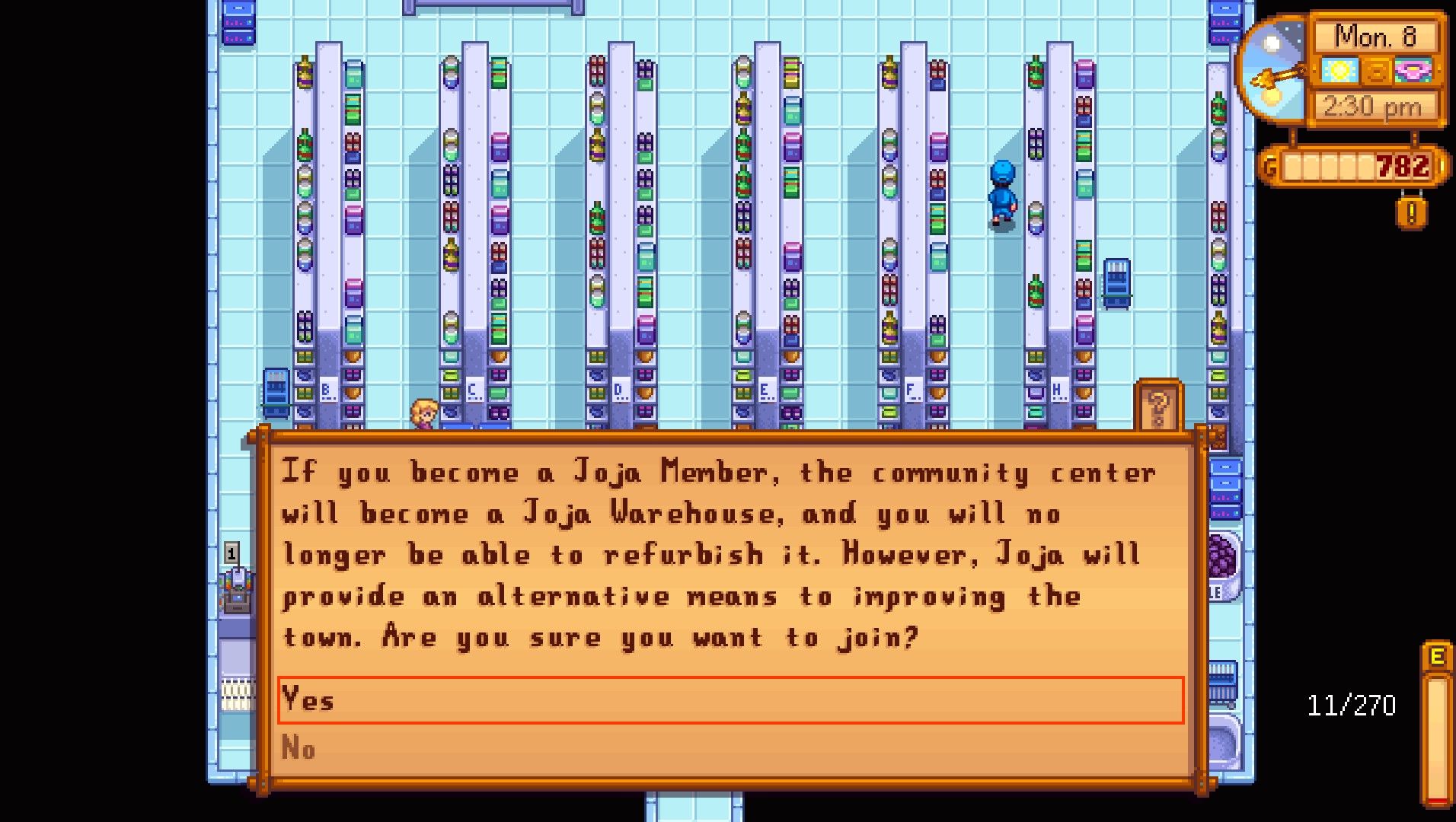 La ruta joja te deja fuera del centro comunitario Stardew Valley