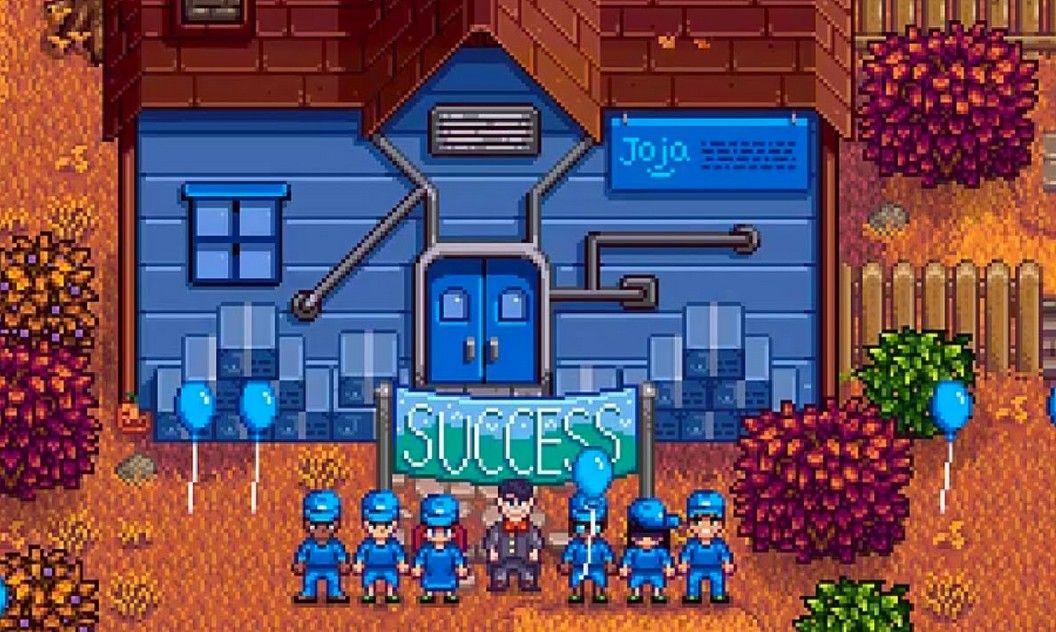 Ceremonia de finalización de la ruta JojaMart de Stardew Valley
