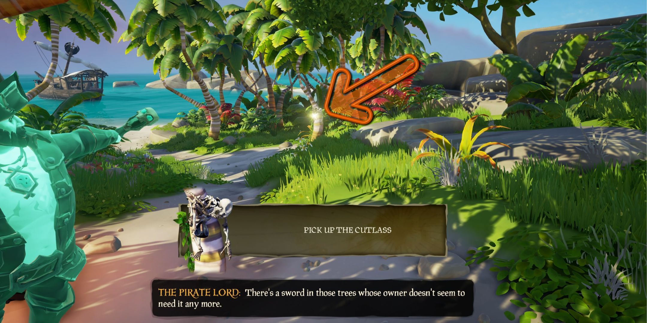 Ubicación de Sea Of Thieves Cutlass en el viaje inaugural