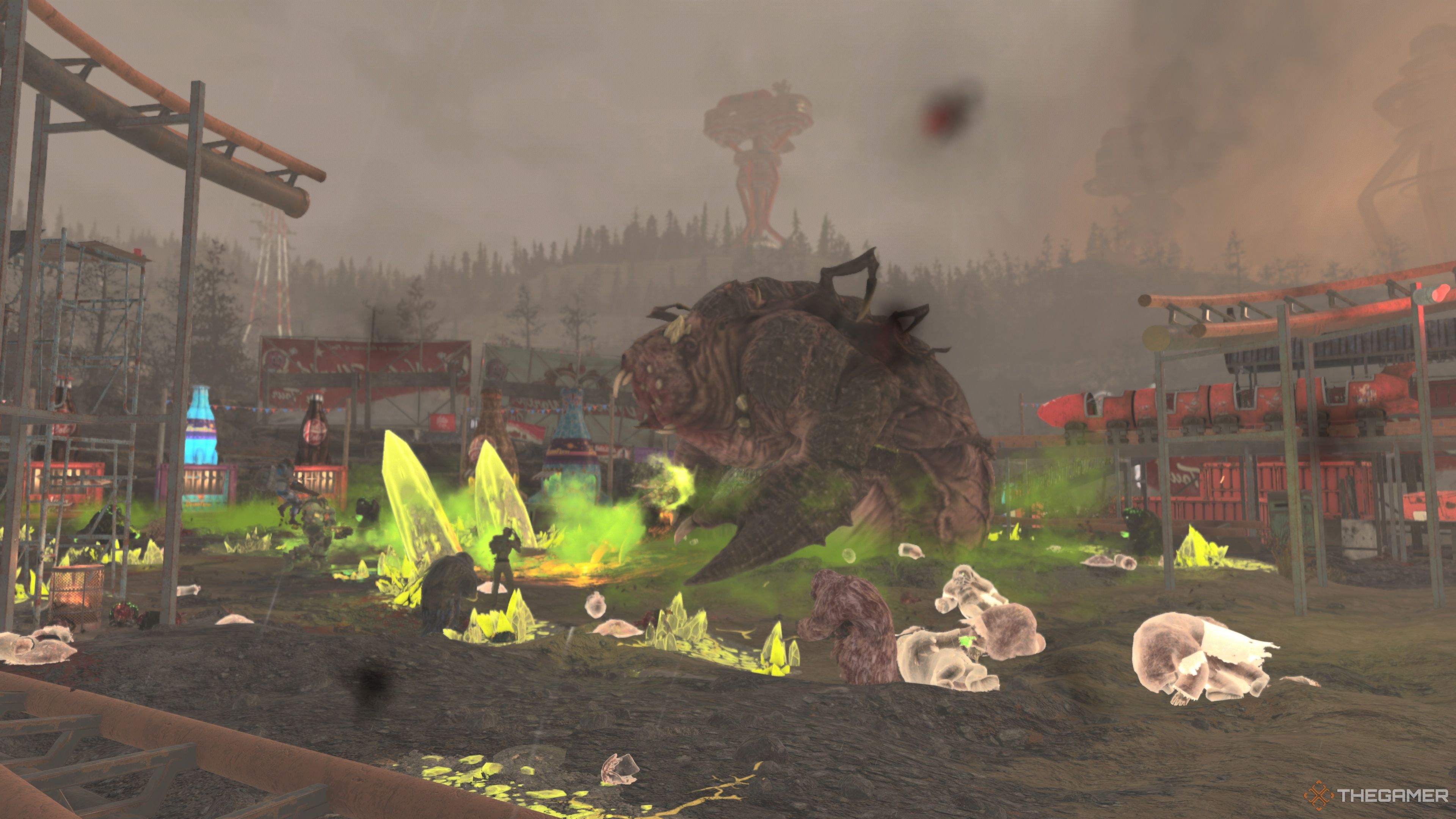 Mineros topo durante el evento Actividad sísmica en Fallout 76.