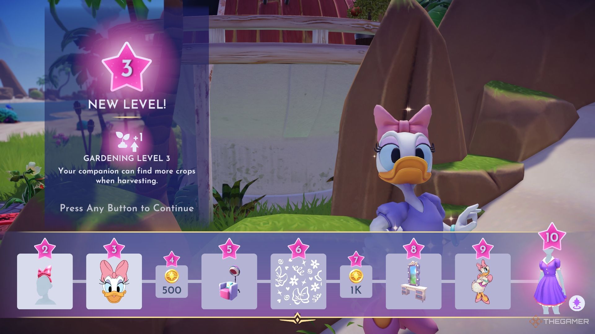 Recompensas de la amistad de Disney Dreamlight Valley Daisy