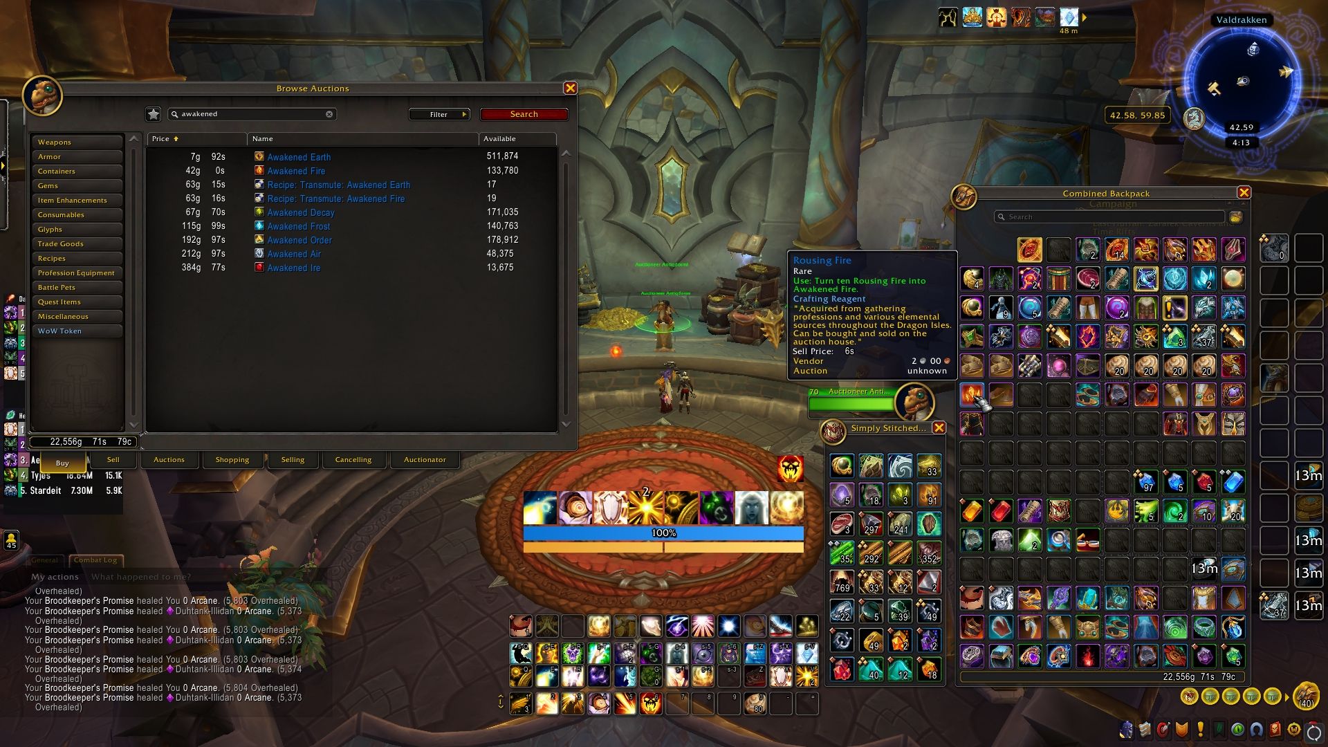 Buscando elementales entusiastas en la casa de subastas - World of Warcraft Dragonflight