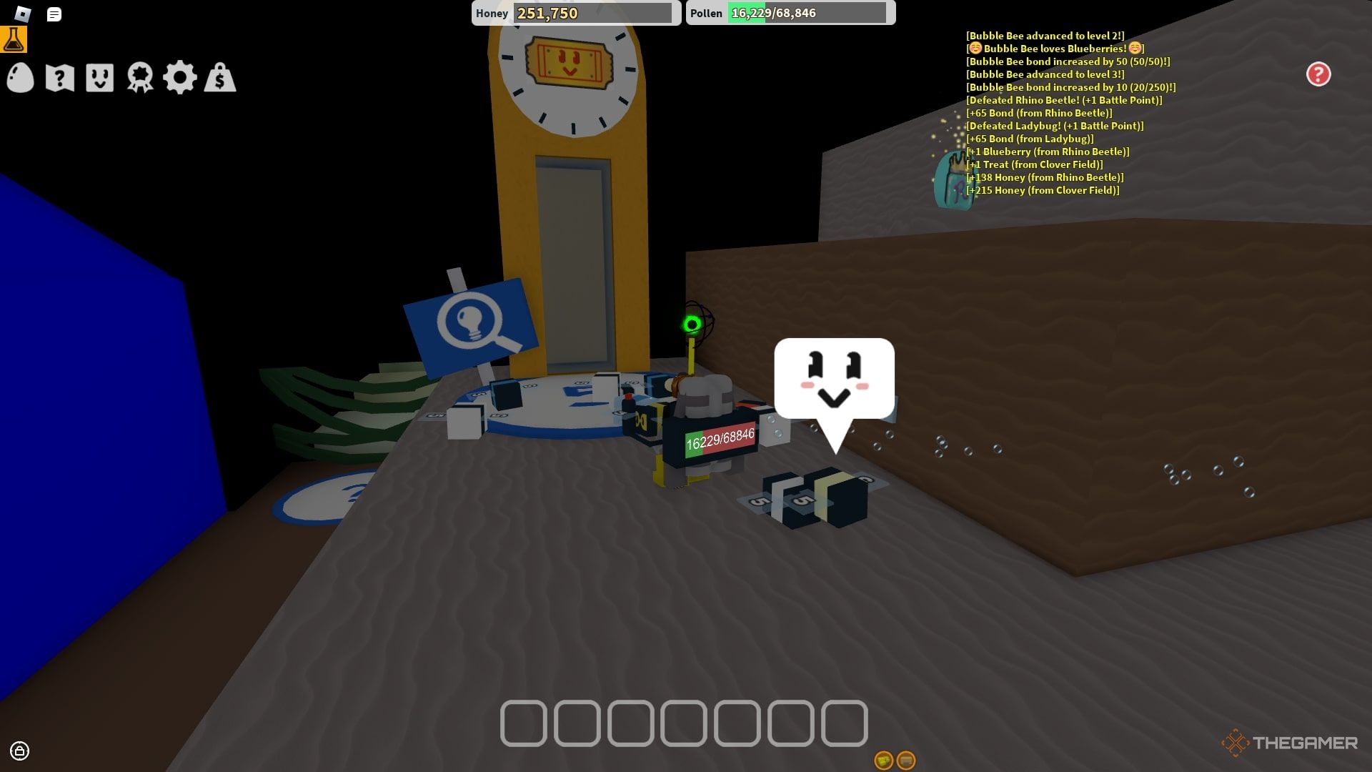 El reloj de la riqueza en Bee Swarm Simulator en Roblox