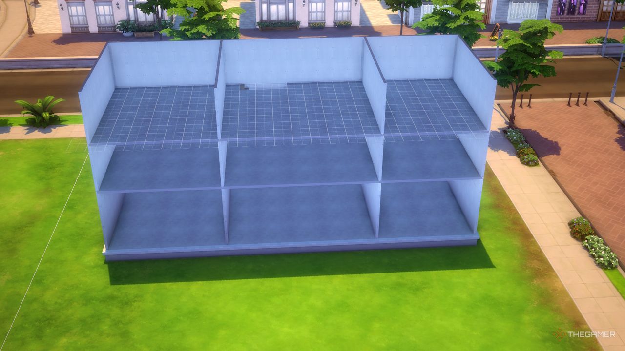 Un edificio de caja abierta para Los Sims 4 Dollhouse Build Challenge