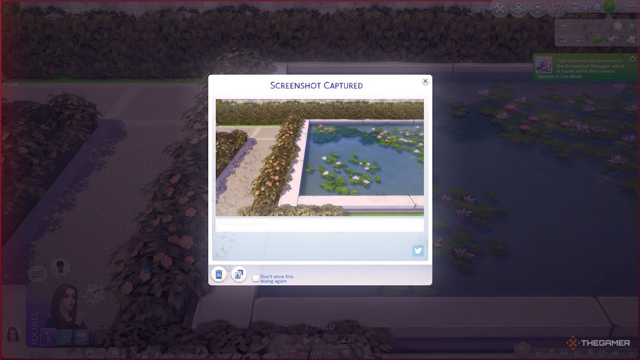 Una captura de pantalla de una fuente capturada en Sims 4.