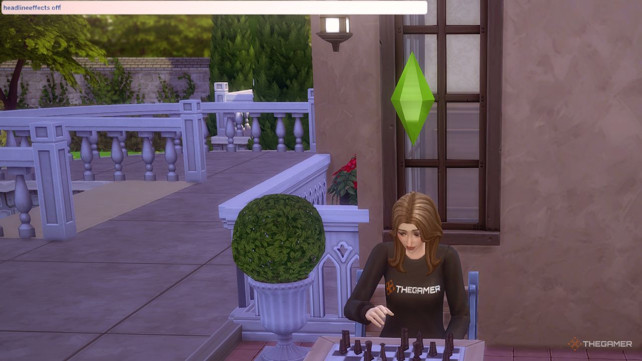 Desactivar los efectos de titulares en Sims 4 en la consola de trucos