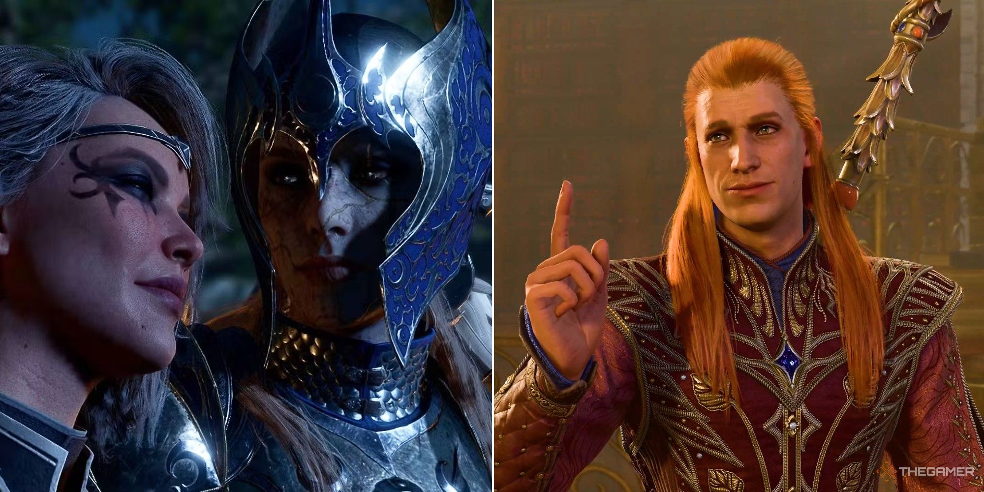 Collage de Baldur's Gate 3 que muestra a Isobel, Aylin y Lorroakan
