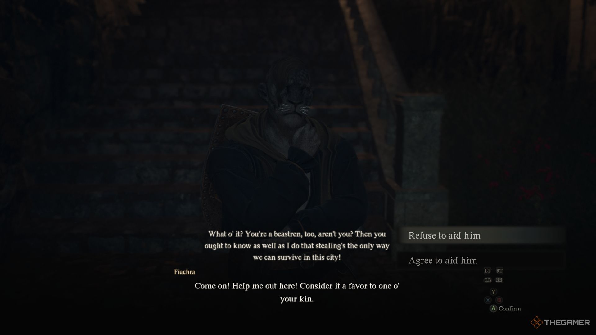 Arisen tiene la opción de negarse o aceptar ayudar a Fiachra en Dragon's Dogma 2