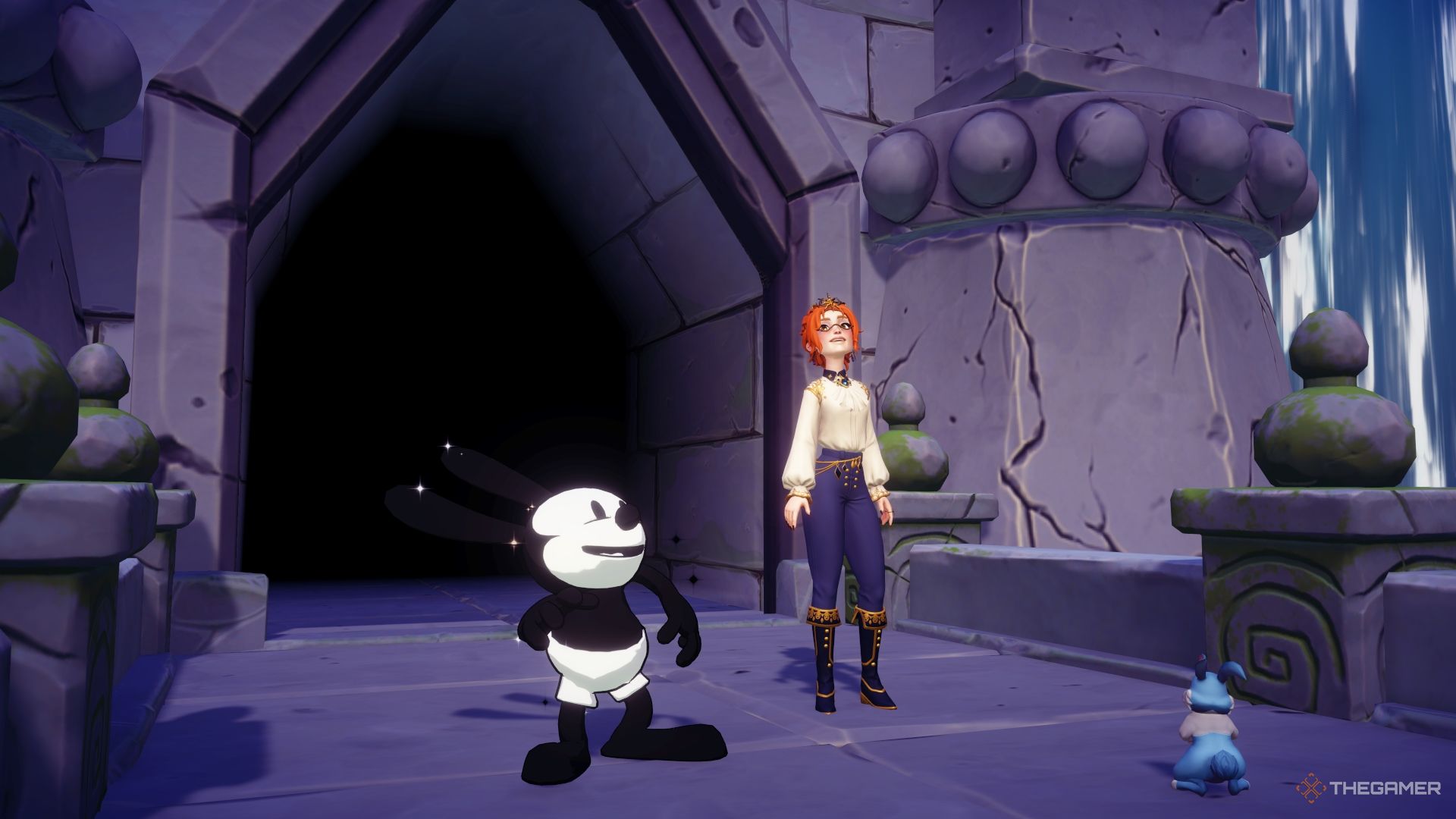 Disney Dreamlight Valley Oswald y el gobernante fuera de las ruinas antiguas
