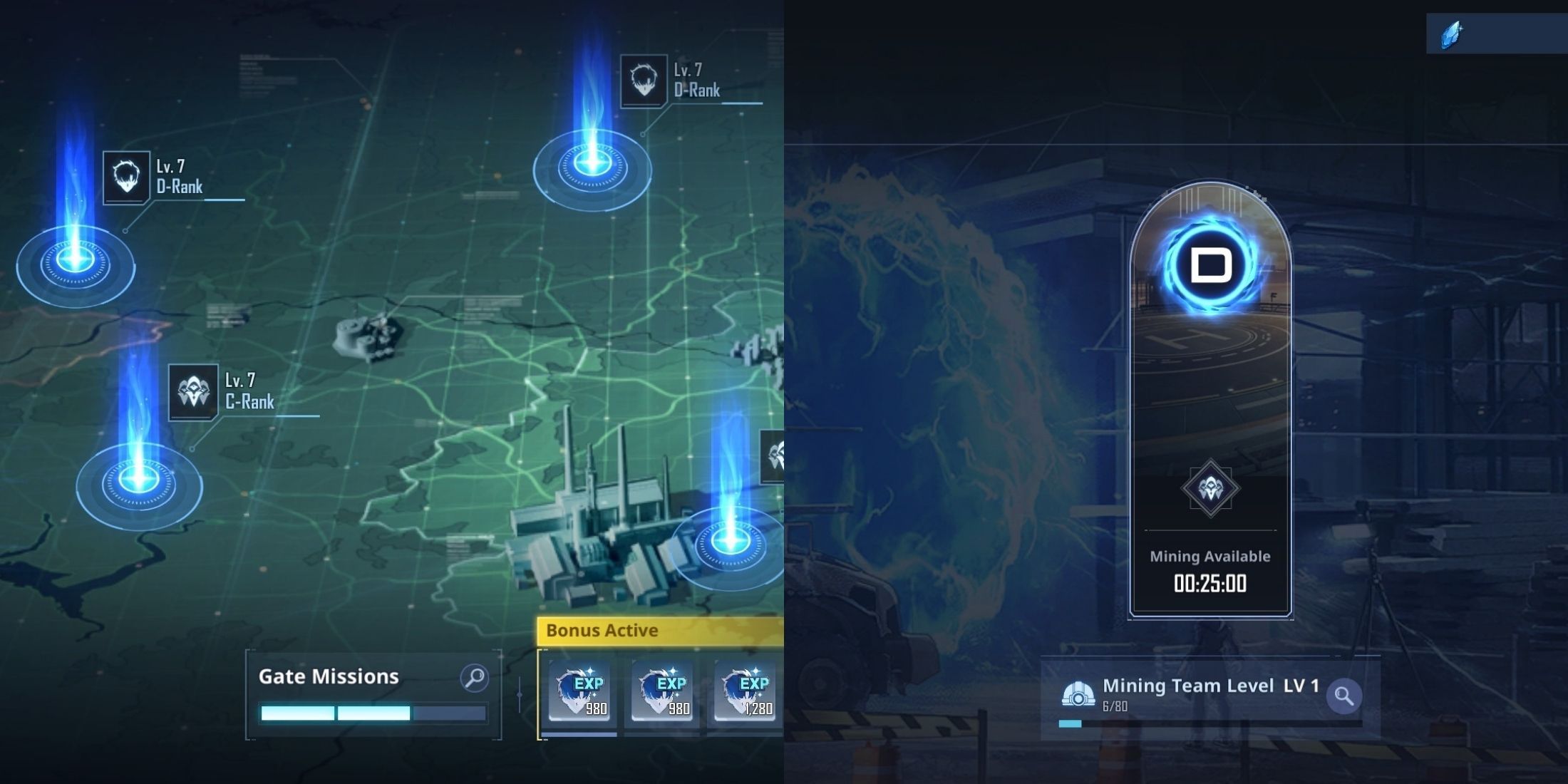 Múltiples mazmorras de puertas en Solo Leveling y limpieza de ellas en Solo Leveling: Arise.