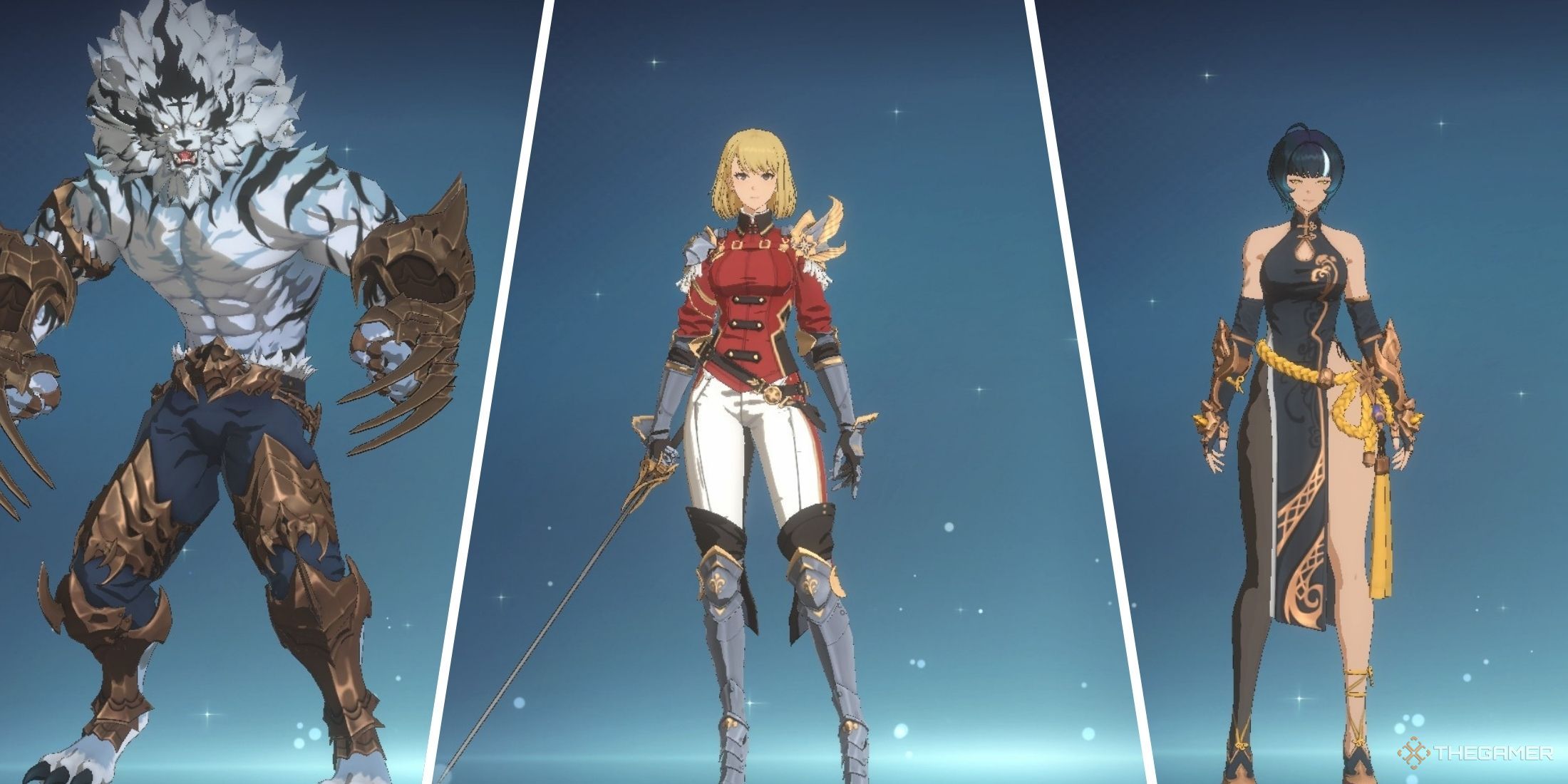 Los cazadores de nivel S+ en Solo Leveling: Arise con Cha Hae-In, Baek Yoonho (Silver Mane) y Seo Jiwoo.