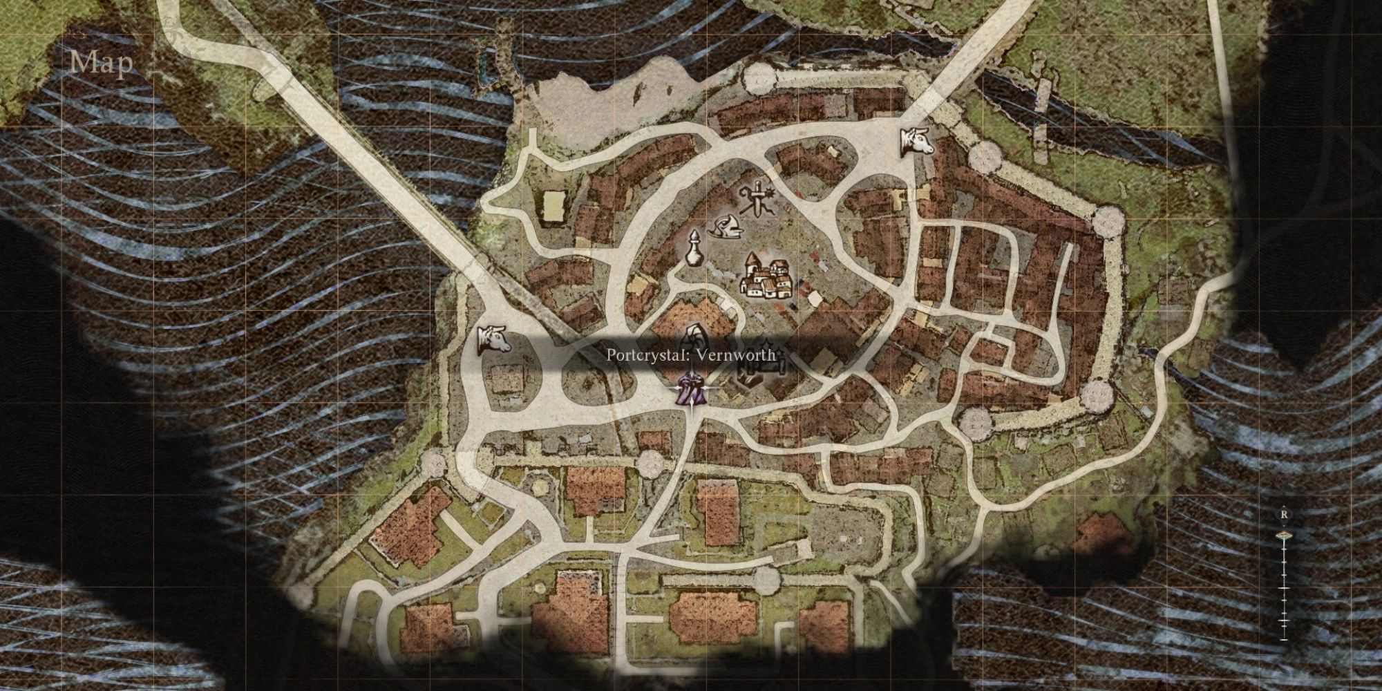 Mapa de vernworth de Dragon's Dogma 2