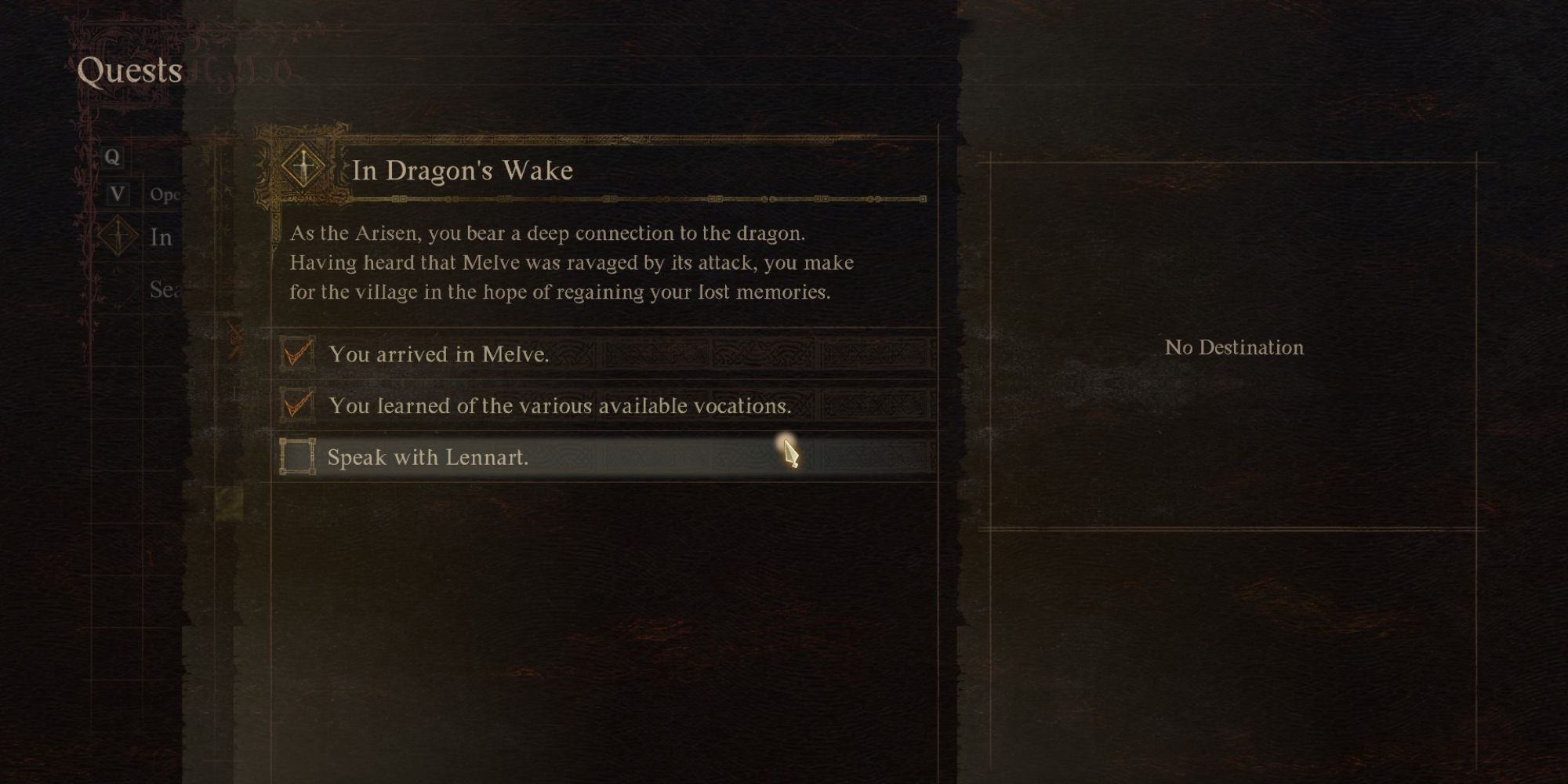 Descripción de la misión Dragon's Dogma 2 In Dragon's Wake