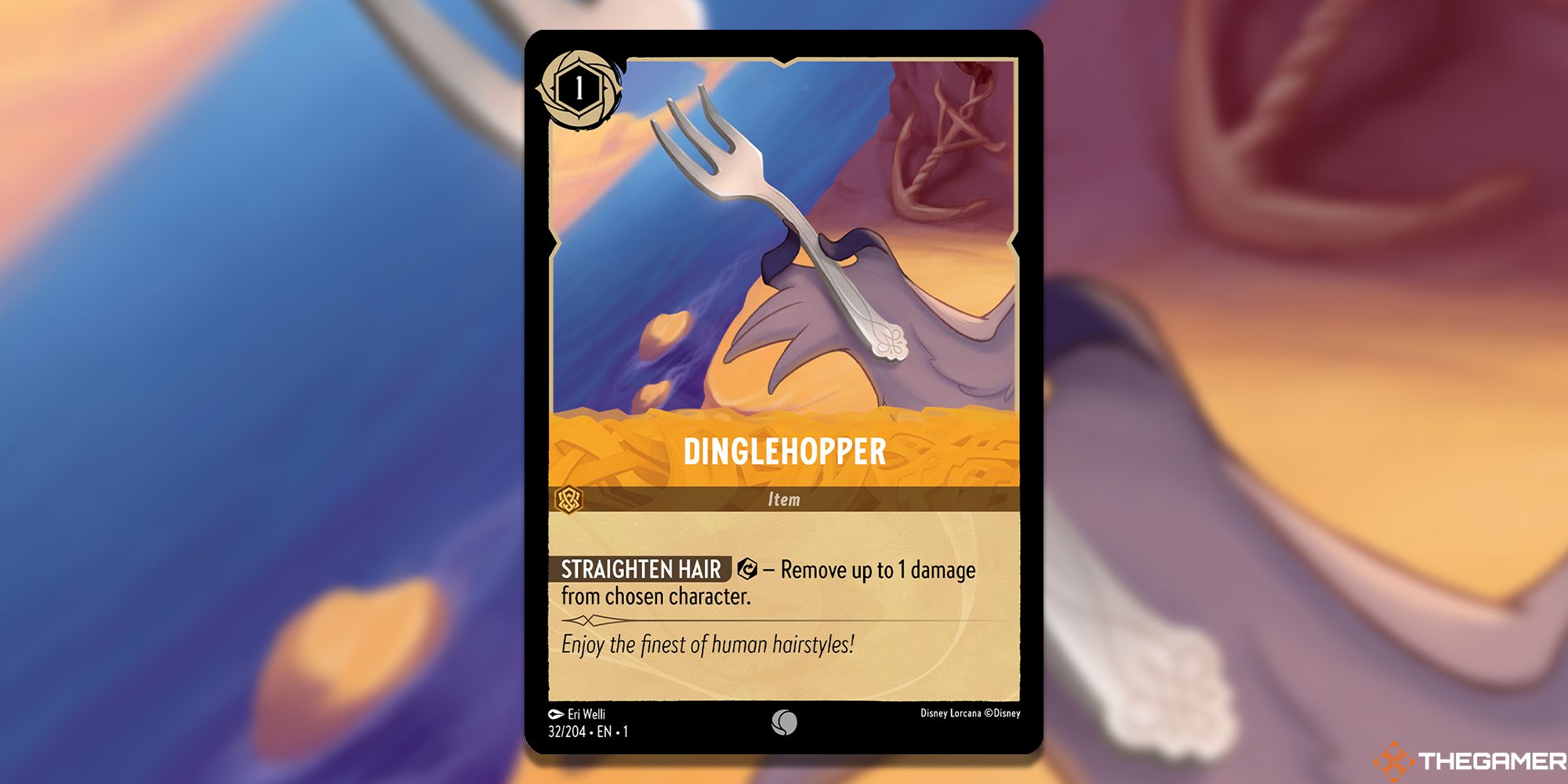 Imagen de la carta Dinglehopper en Lorcana, con arte de Eri Welli