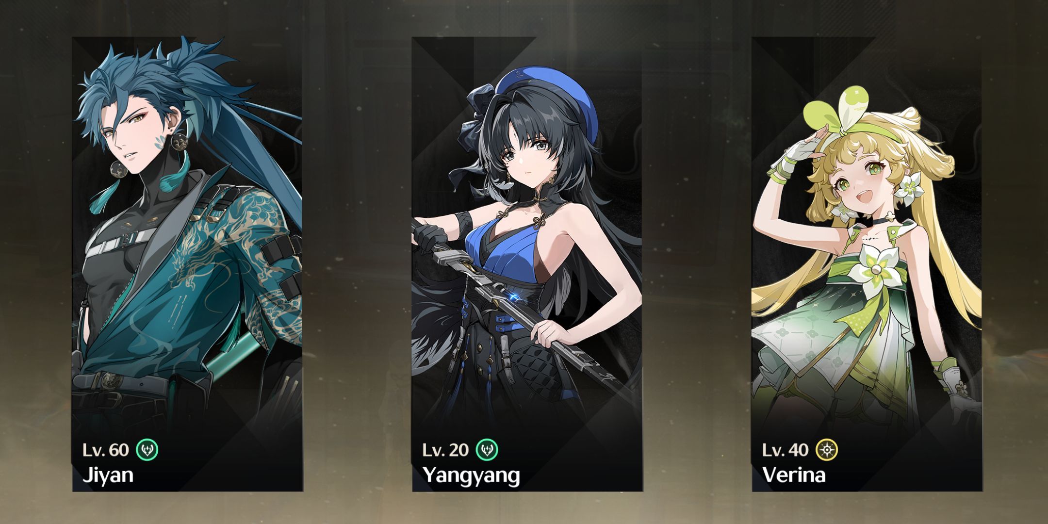 Equipo de Verina de Wuthering Waves con Jiyan y Yangyang