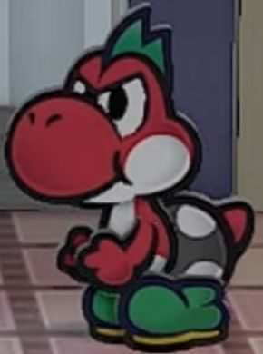 Paper-Mario-La-puerta-de-los-mil-años-Yoshi-rojo