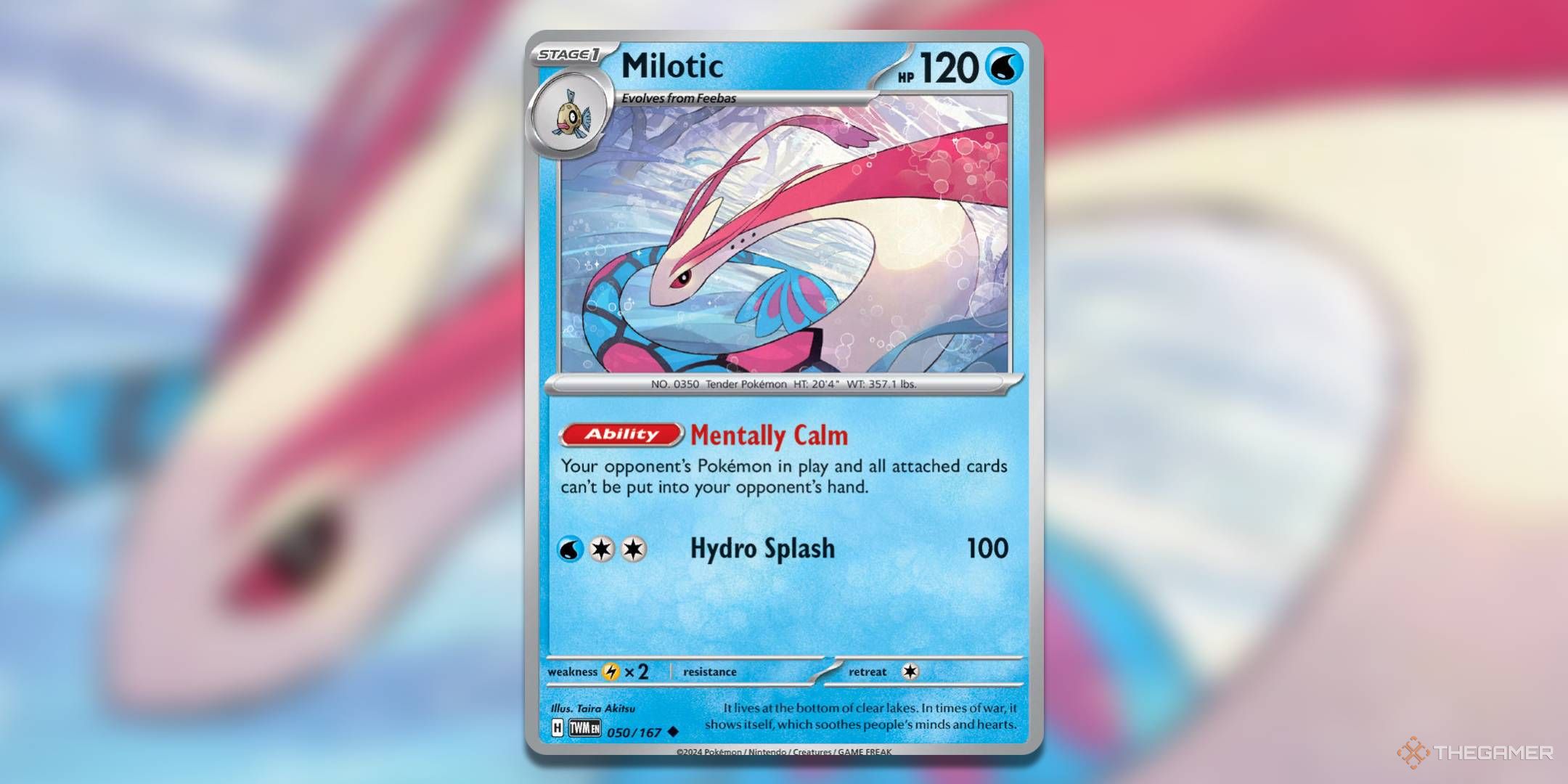 Milotic de la expansión Twilight Masquerade de Pokémon TCG 