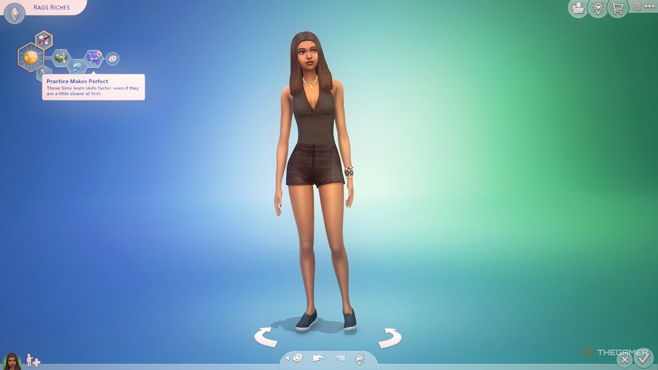 El rasgo de recompensa diaria La práctica hace la perfección en Sims 4