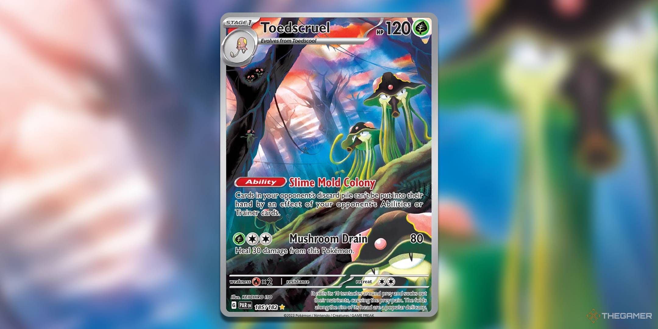 Toedscruel de la expansión Paradox Rift de Pokémon TCG